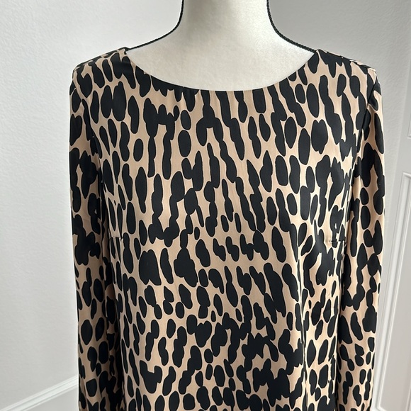 LOFT | Tunic Shift Dress | Leopard Print | Size 12 - Picture 3 of 14